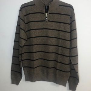 Men’s True Rock Brown Striped Sweater Sz XXL